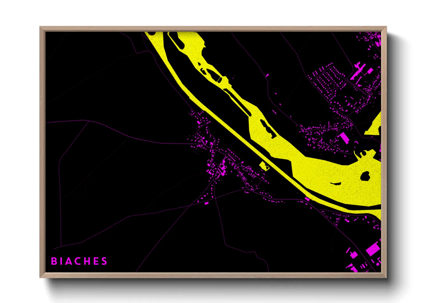 Une affiche de carte sur Biaches