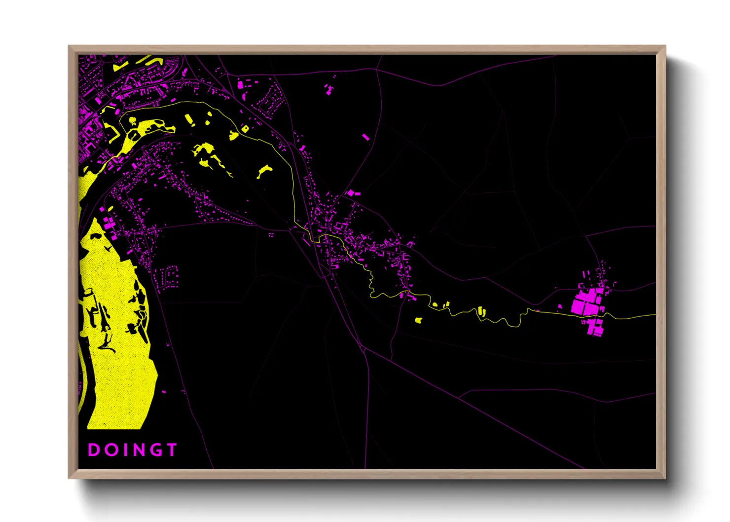 Une affiche de carte sur Doingt