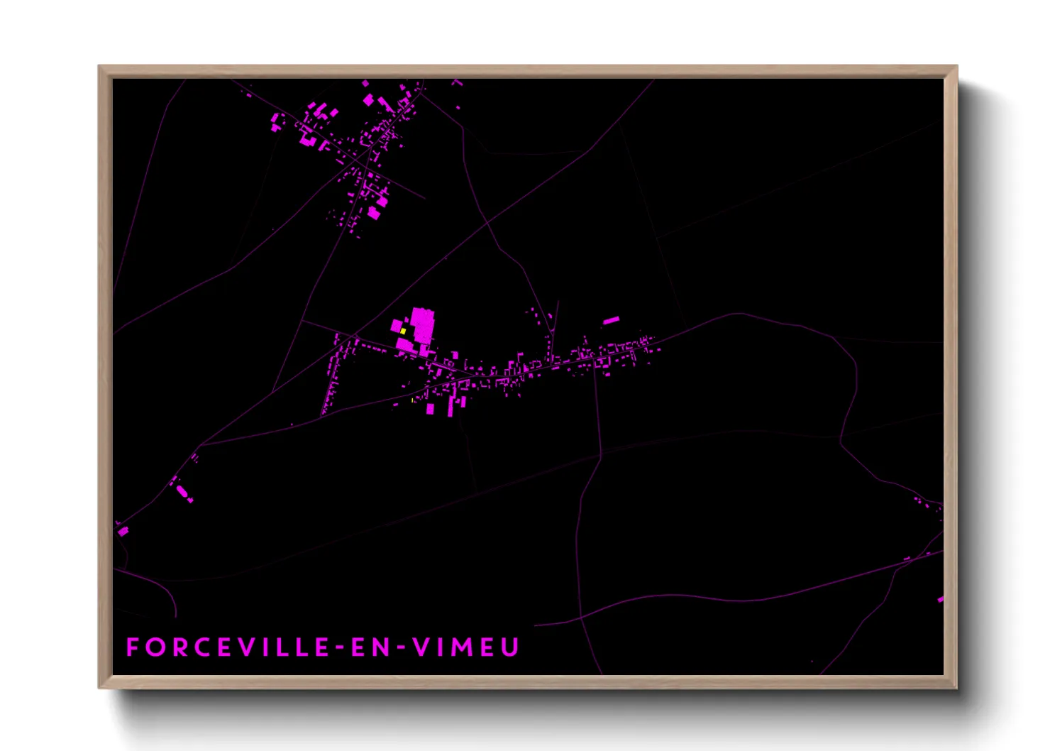 Une affiche de carte sur Forceville-en-Vimeu