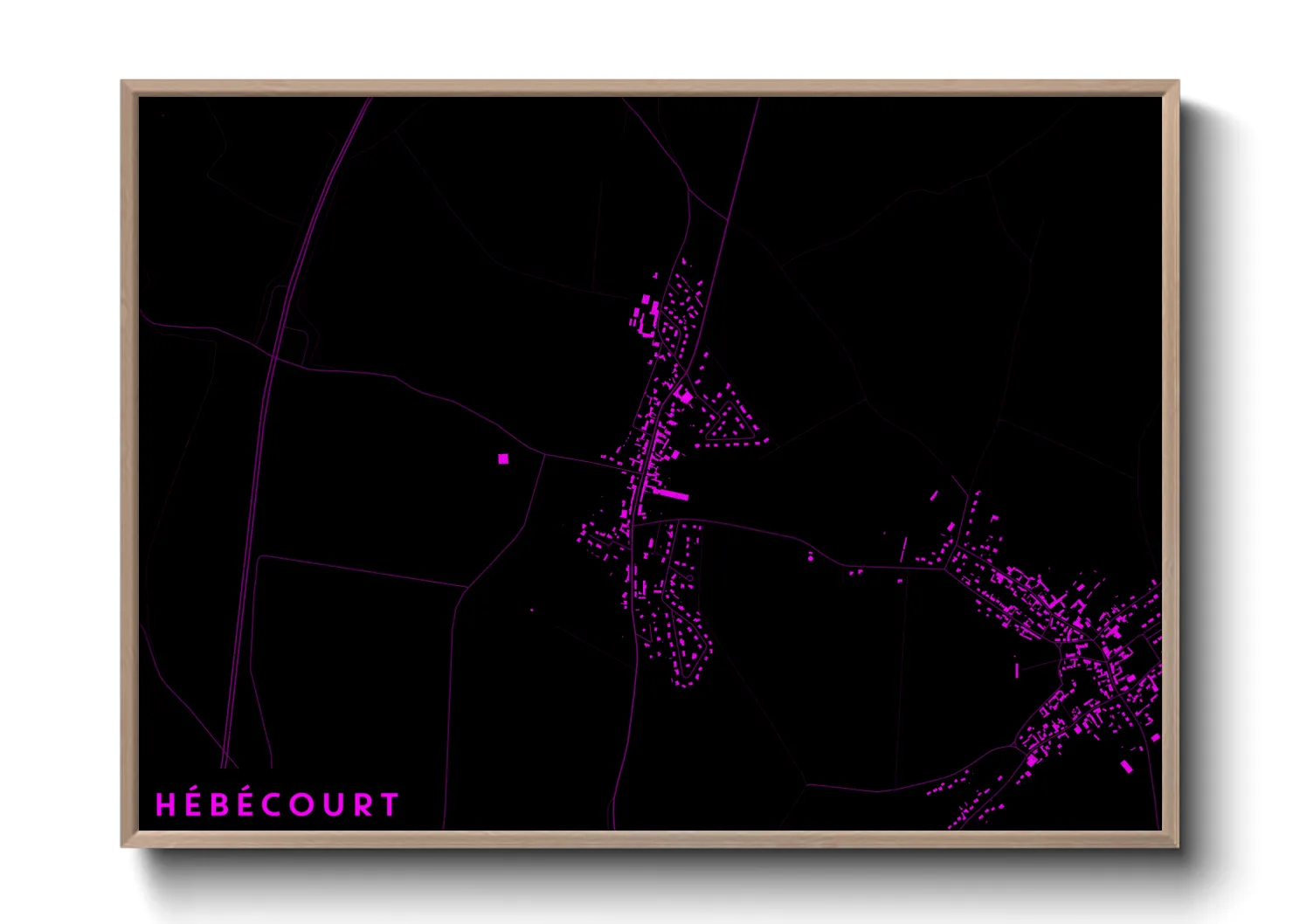 Une affiche de carte sur Hébécourt