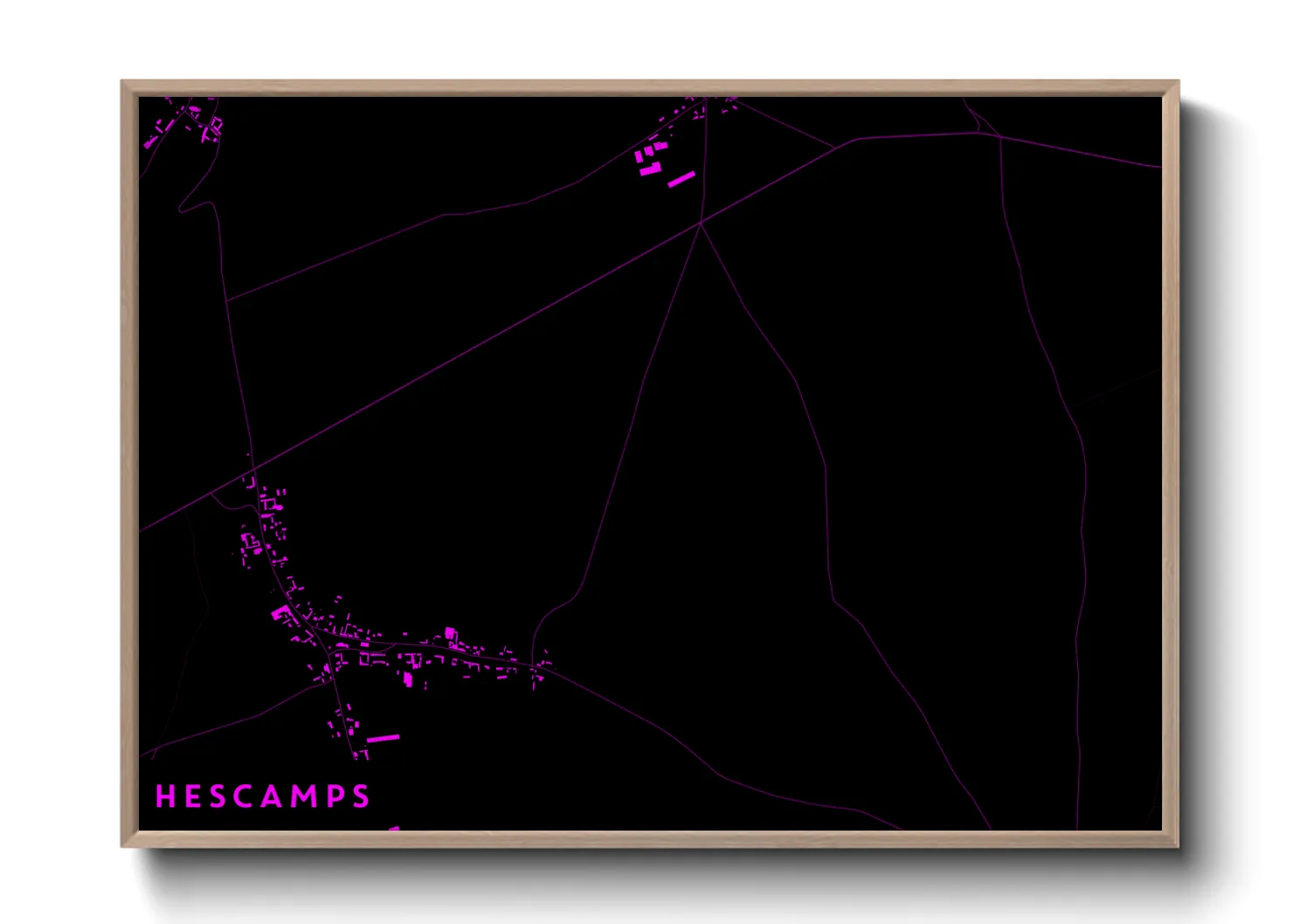 Une affiche de carte sur Hescamps