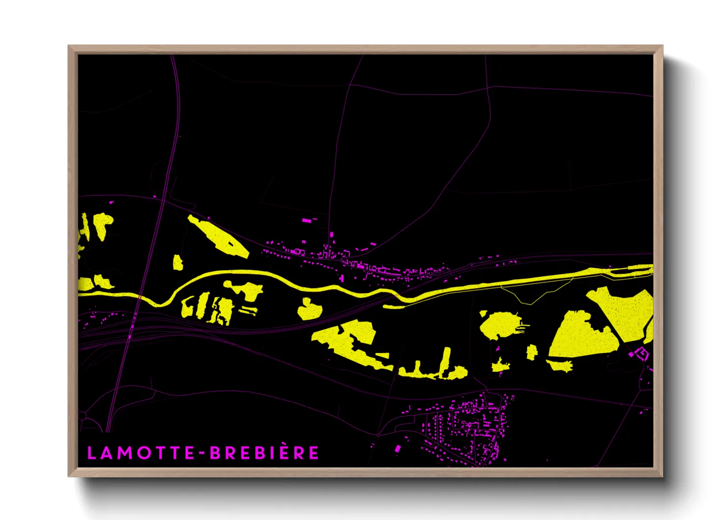 Une affiche de carte sur Lamotte-Brebière