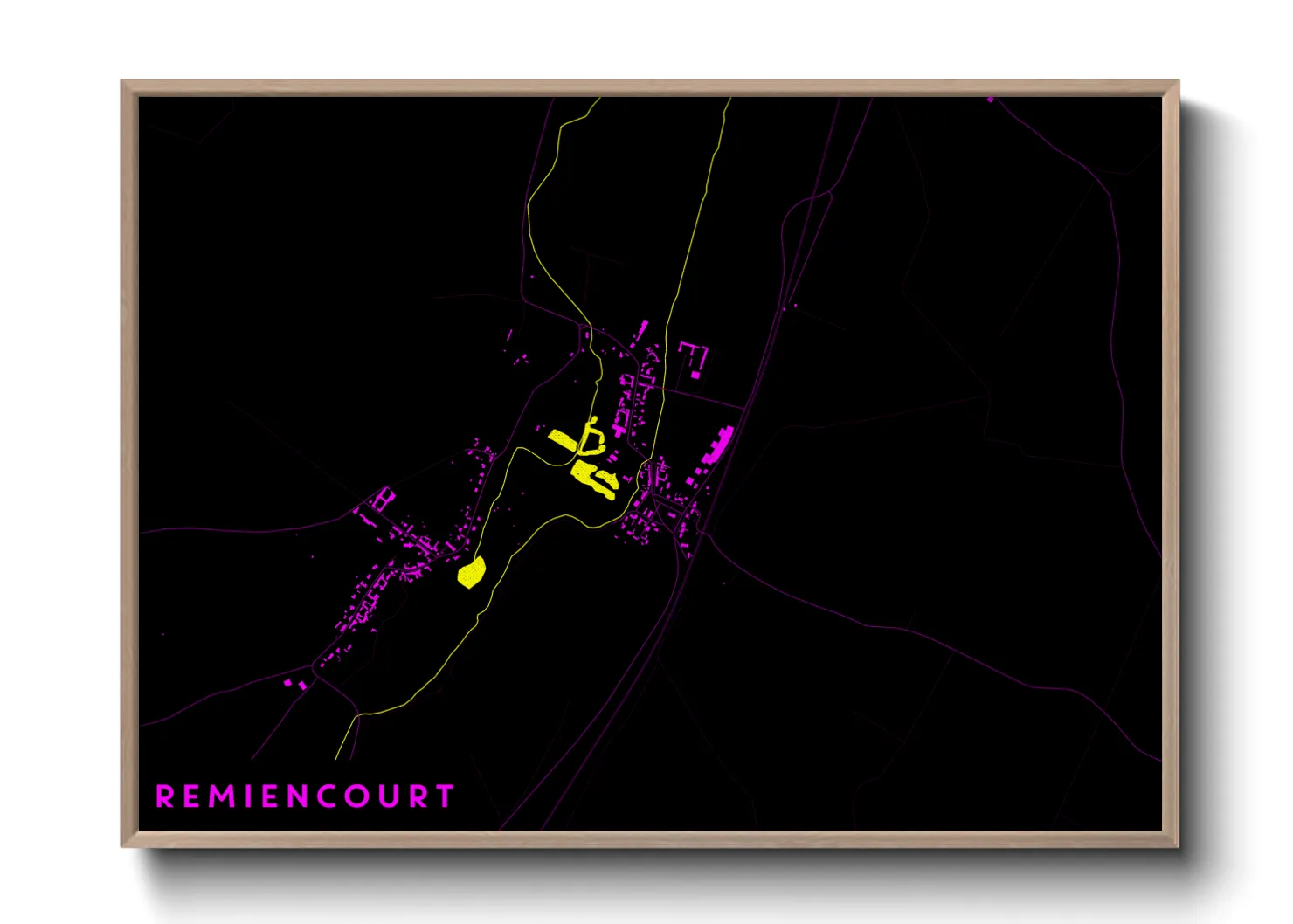 Une affiche de carte sur Remiencourt