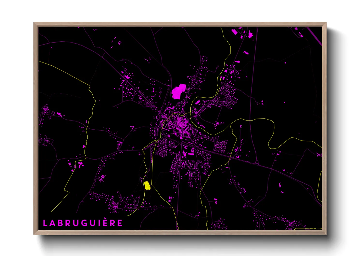 Une affiche de carte sur Labruguière