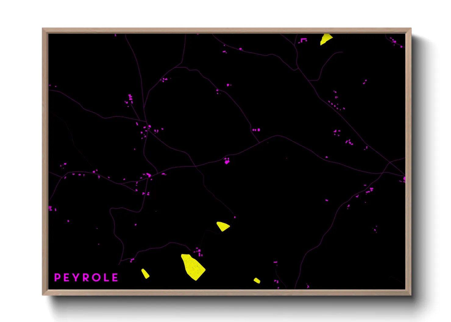 Une affiche de carte sur Peyrole