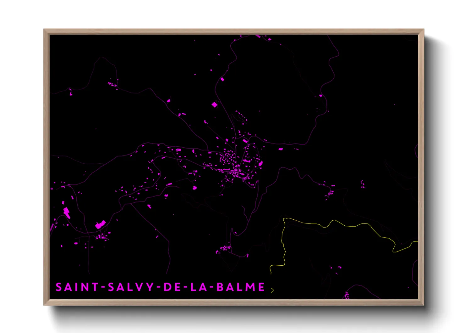 Une affiche de carte sur Saint-Salvy-de-la-Balme