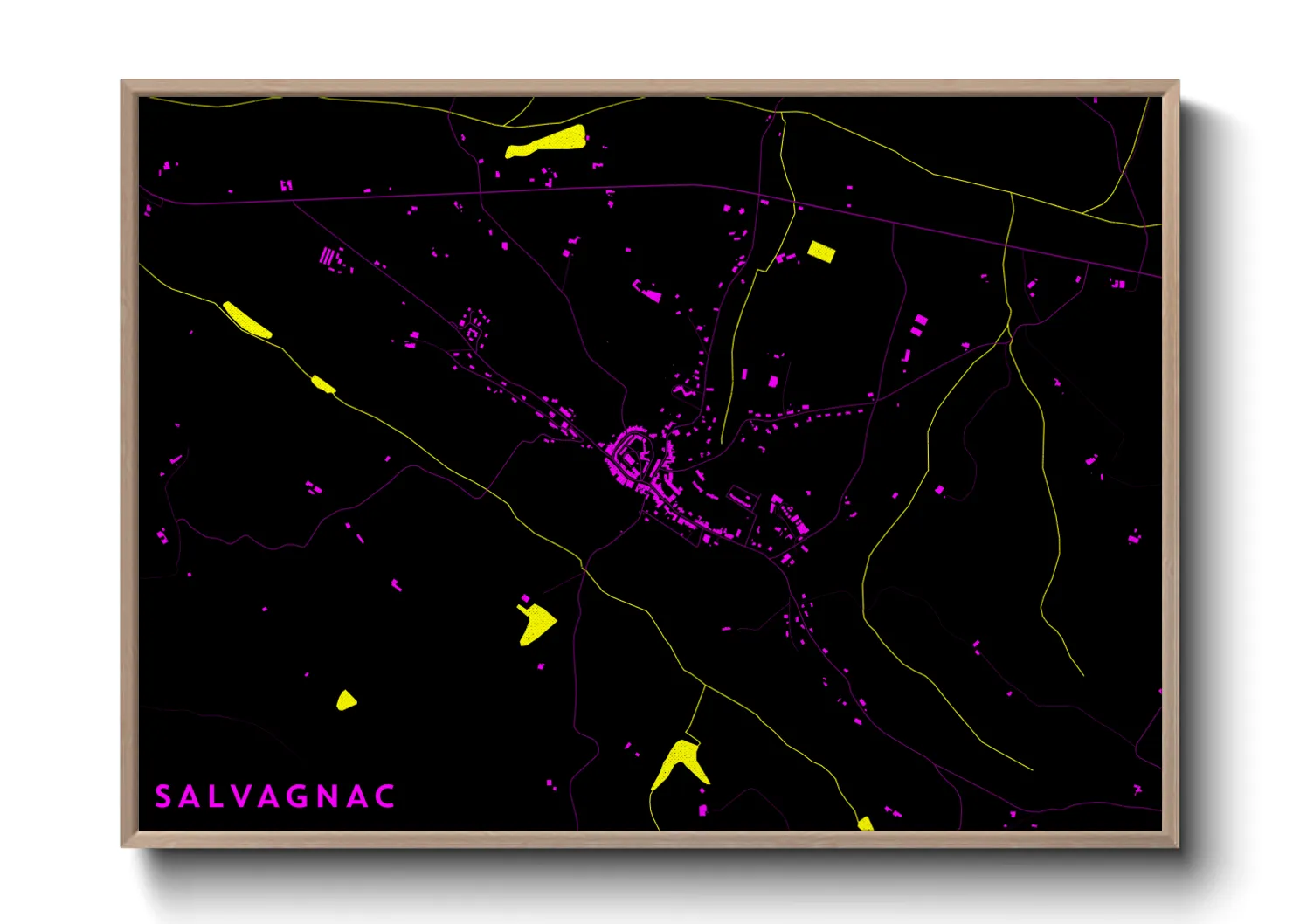 Une affiche de carte sur Salvagnac