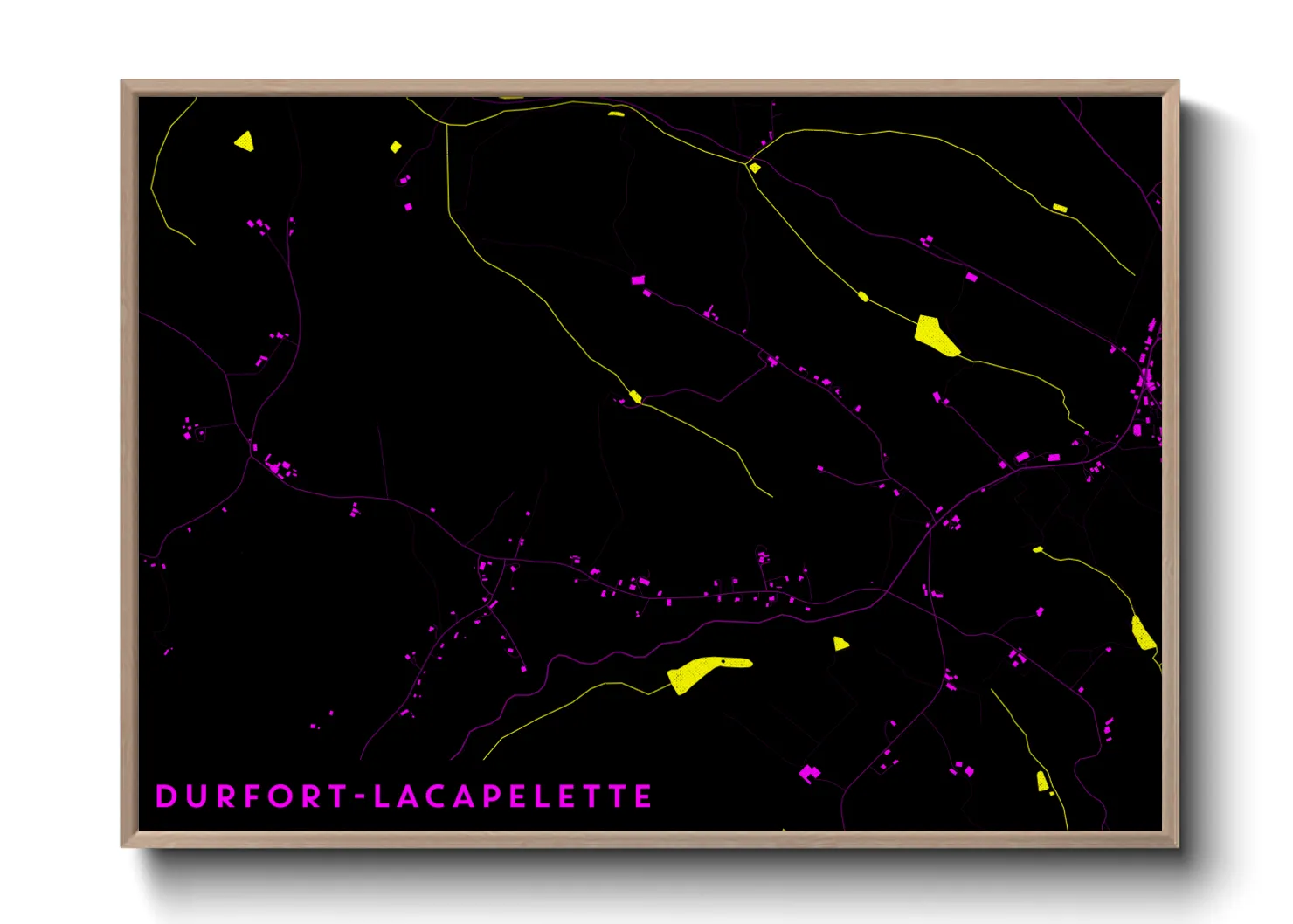 Une affiche de carte sur Durfort-Lacapelette