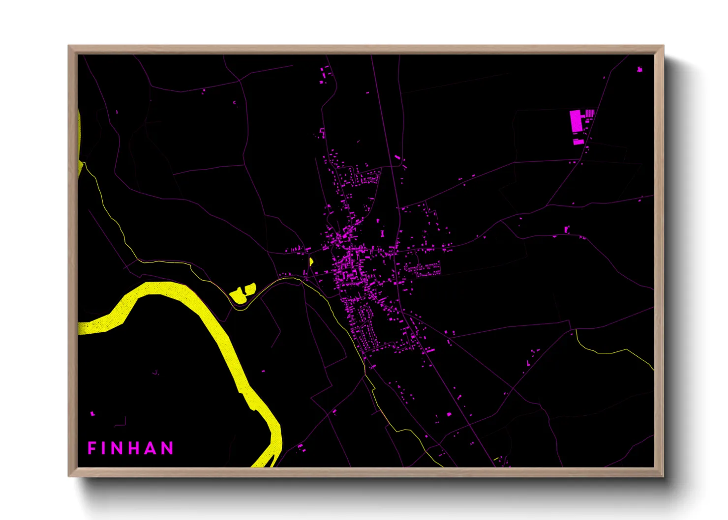 Une affiche de carte sur Finhan