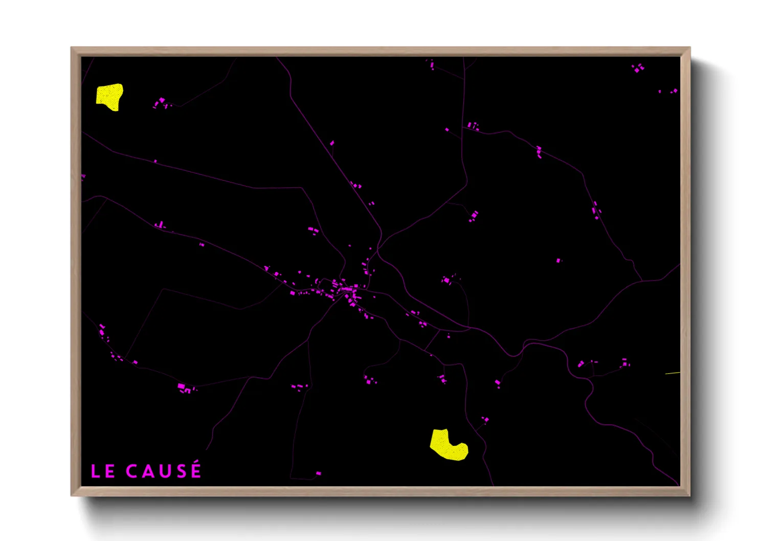 Une affiche de carte sur Le Causé