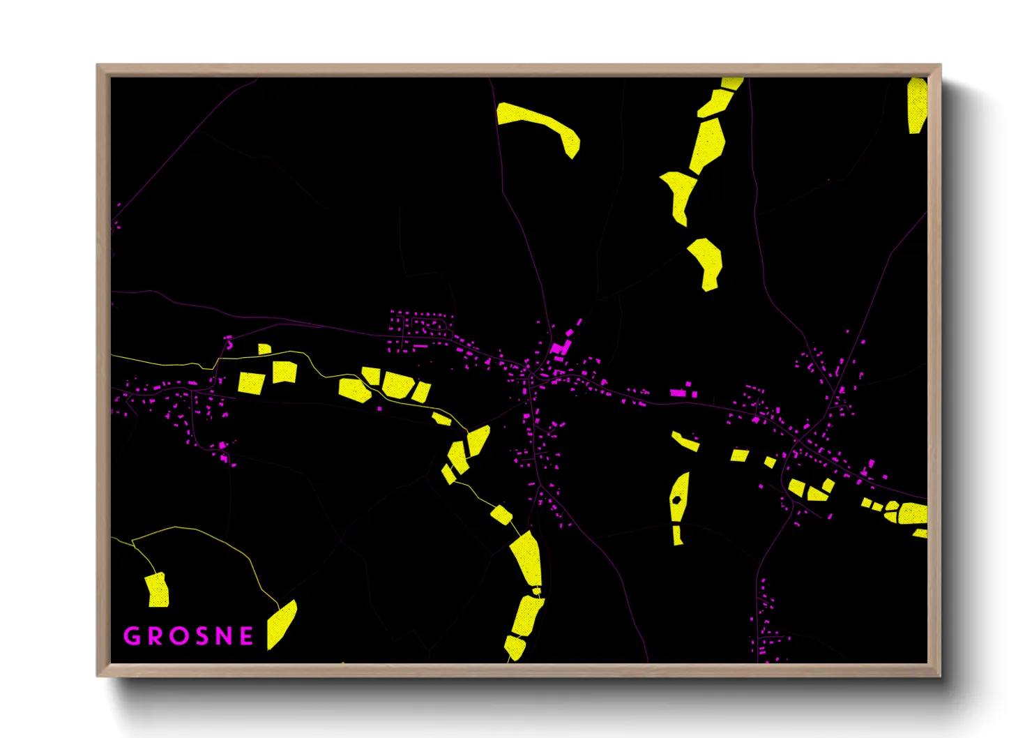Une affiche de carte sur Grosne