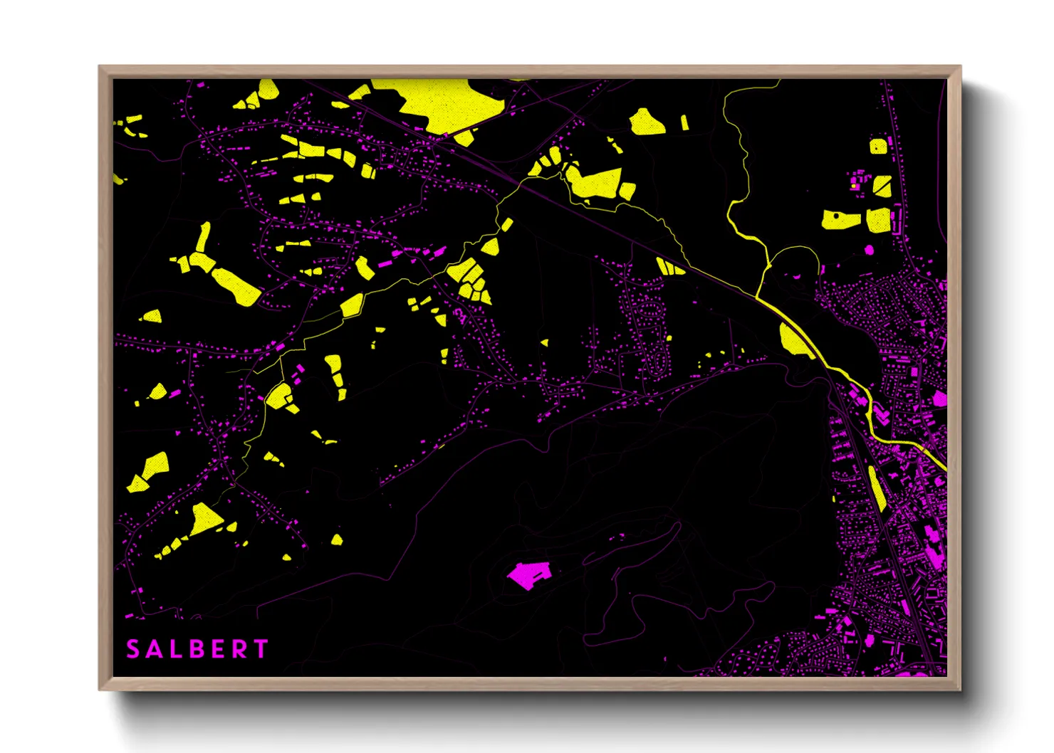 Une affiche de carte sur Salbert