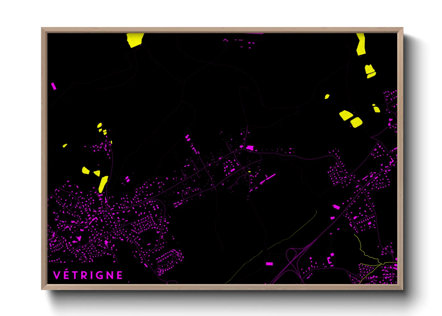 Une affiche de carte sur Vétrigne