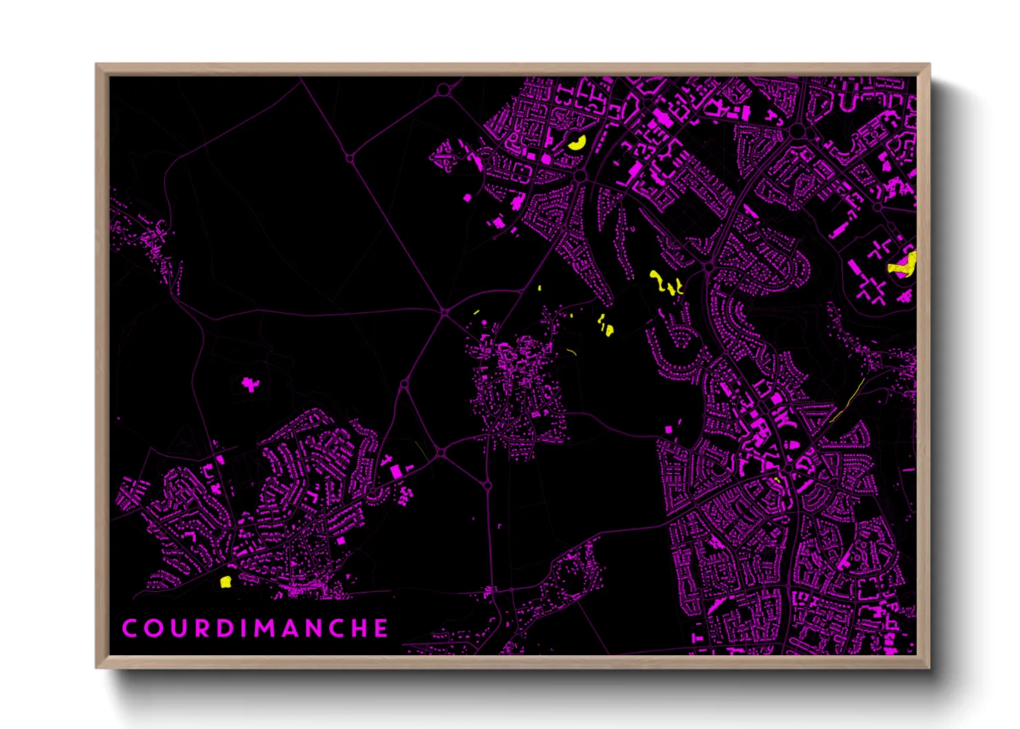 Une affiche de carte sur Courdimanche