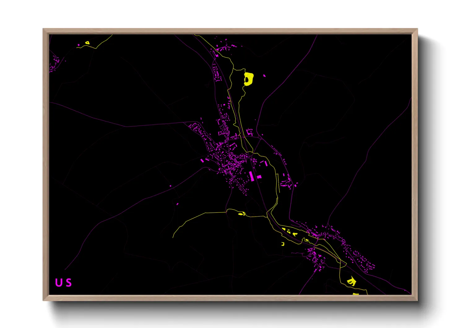 Une affiche de carte sur Us