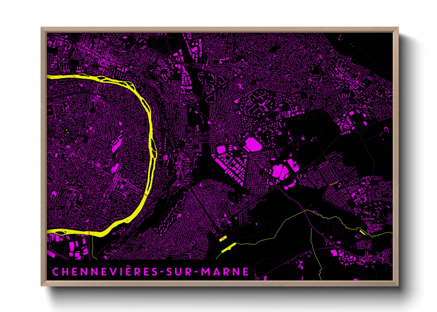 Une affiche de carte sur Chennevières-sur-Marne