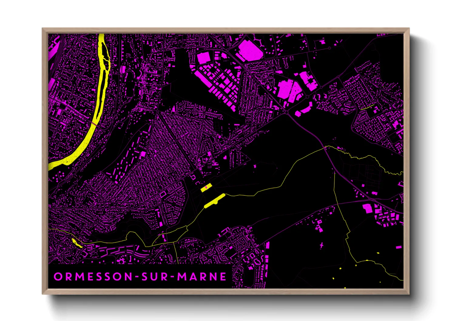Une affiche de carte sur Ormesson-sur-Marne