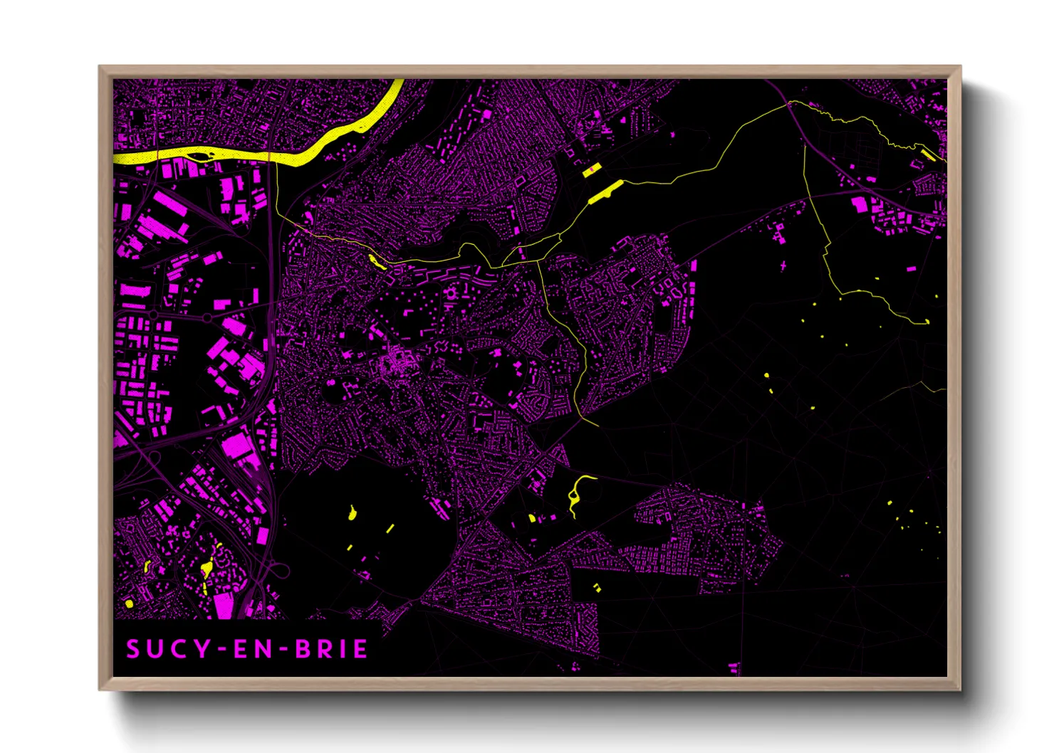 Une affiche de carte sur Sucy-en-Brie
