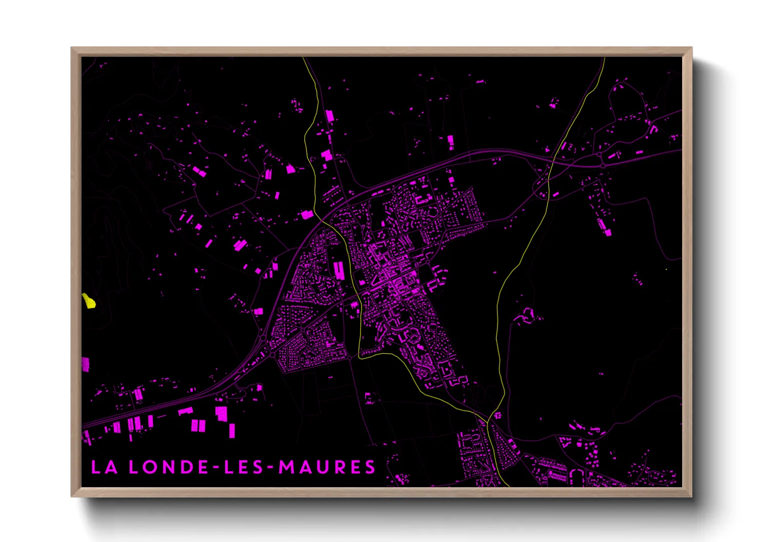 Une affiche de carte sur La Londe-les-Maures