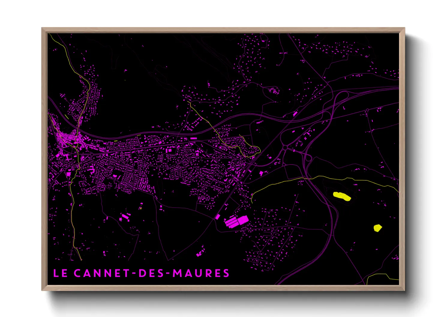 Une affiche de carte sur Le Cannet-des-Maures