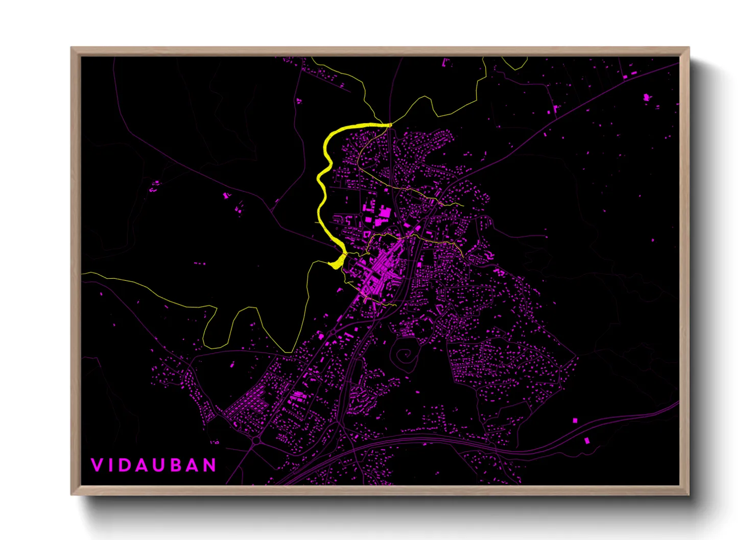 Une affiche de carte sur Vidauban