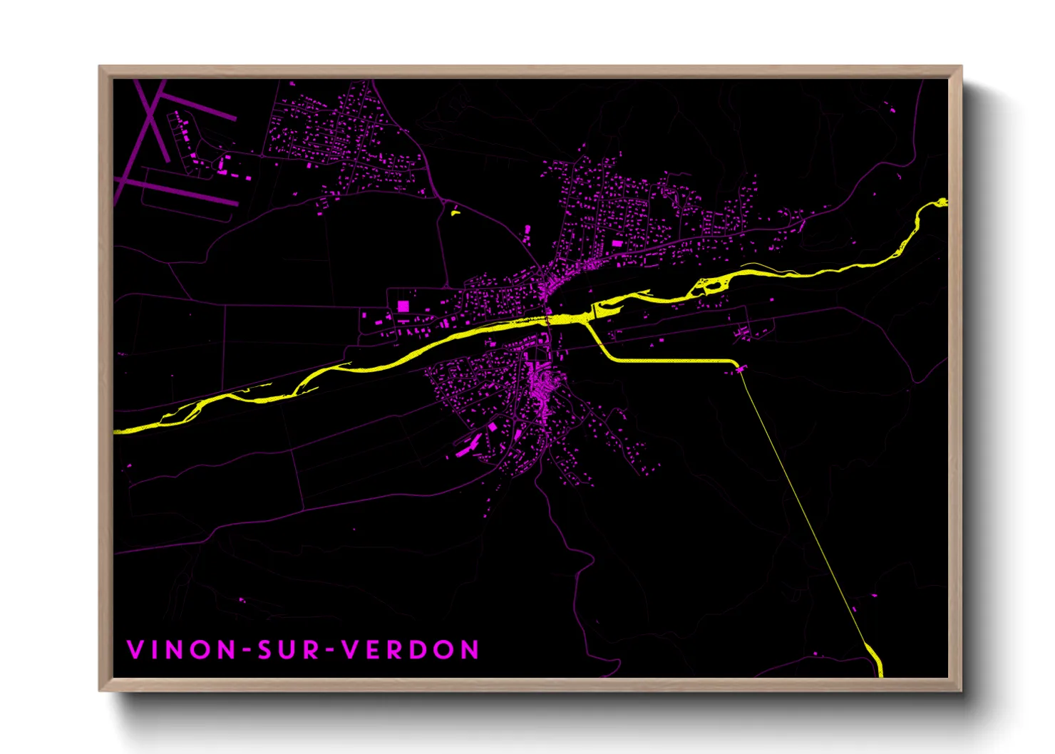 Une affiche de carte sur Vinon-sur-Verdon