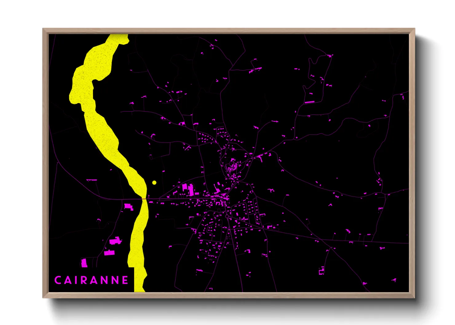 Une affiche de carte sur Cairanne