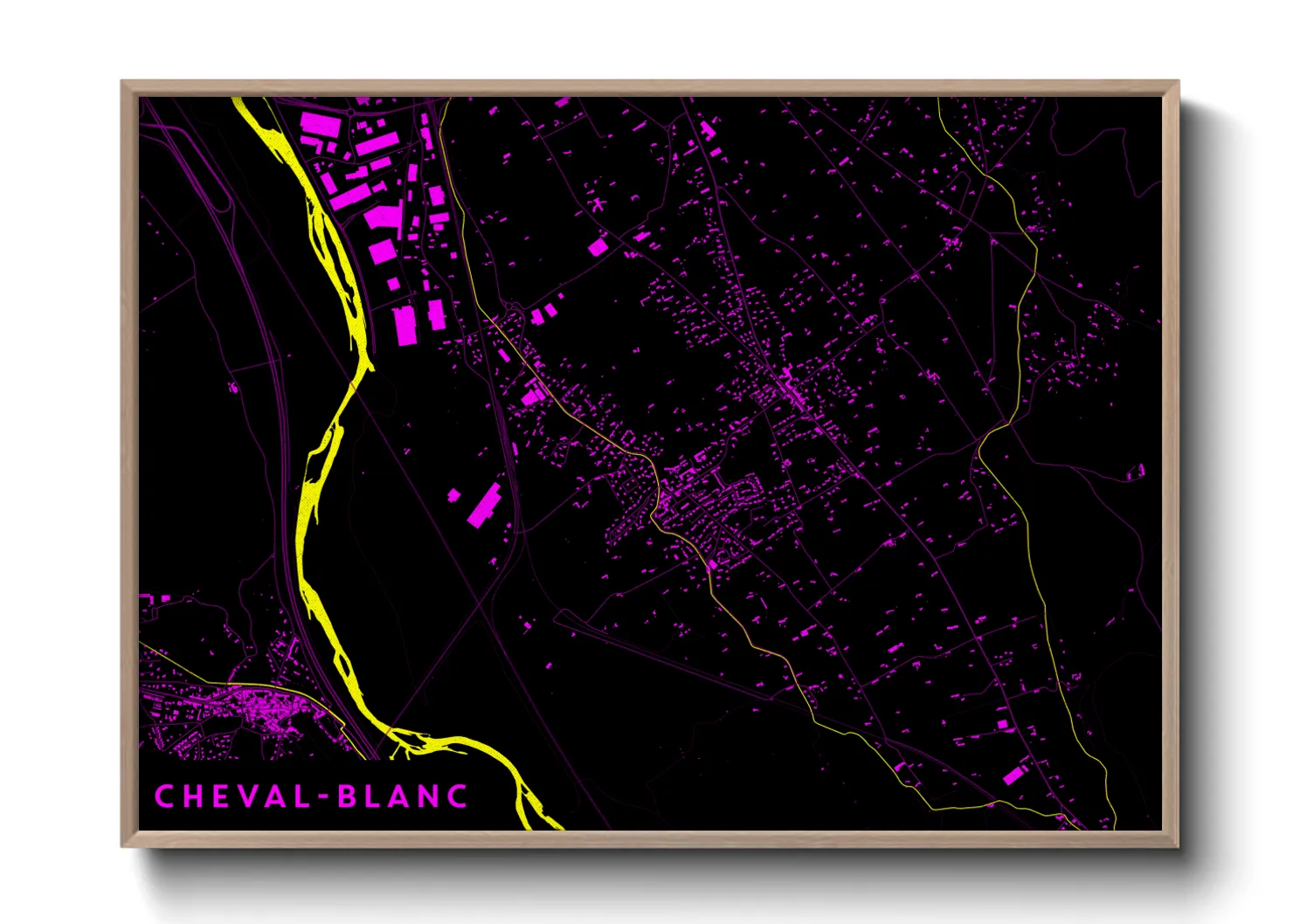 Une affiche de carte sur Cheval-Blanc