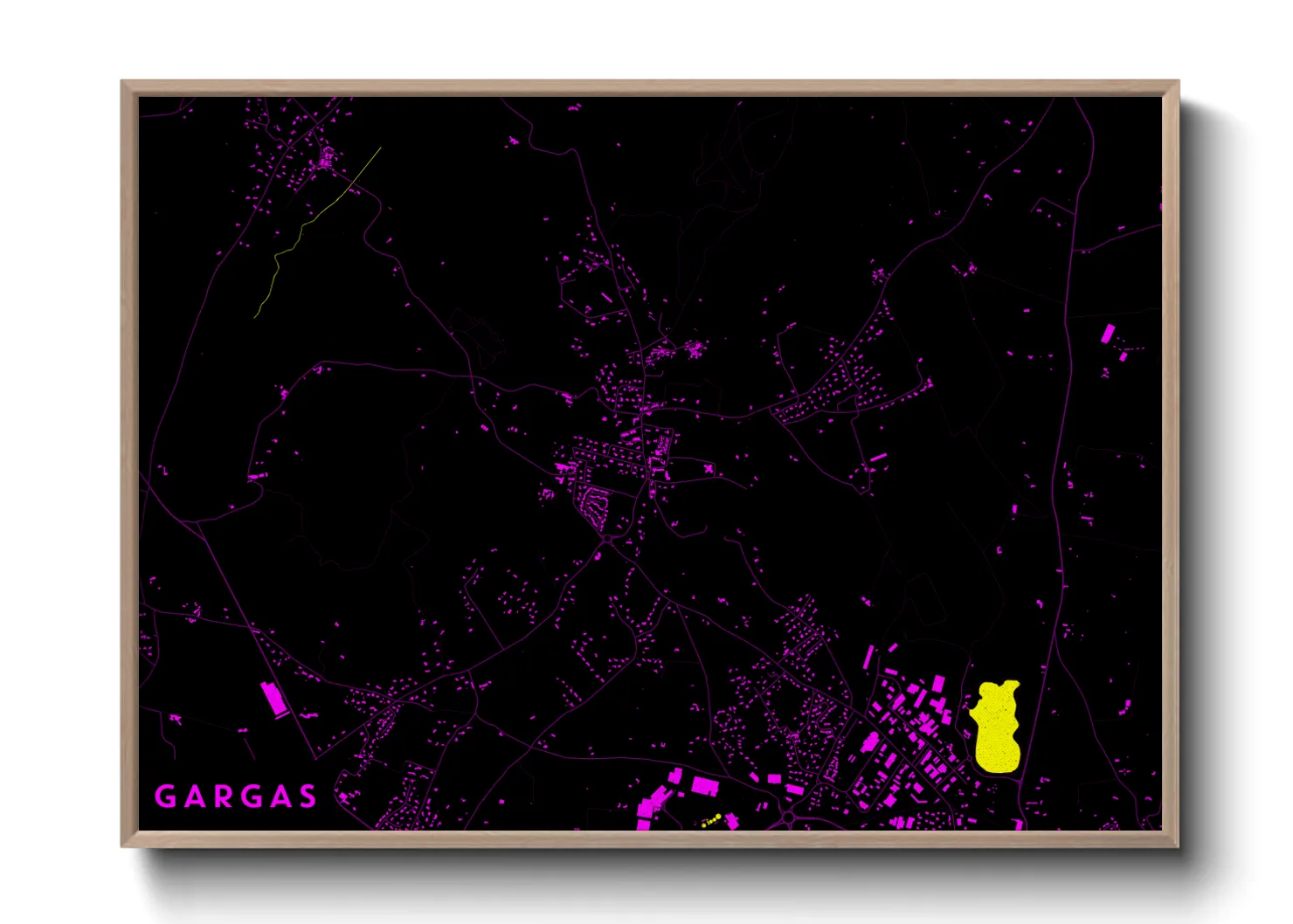 Une affiche de carte sur Gargas