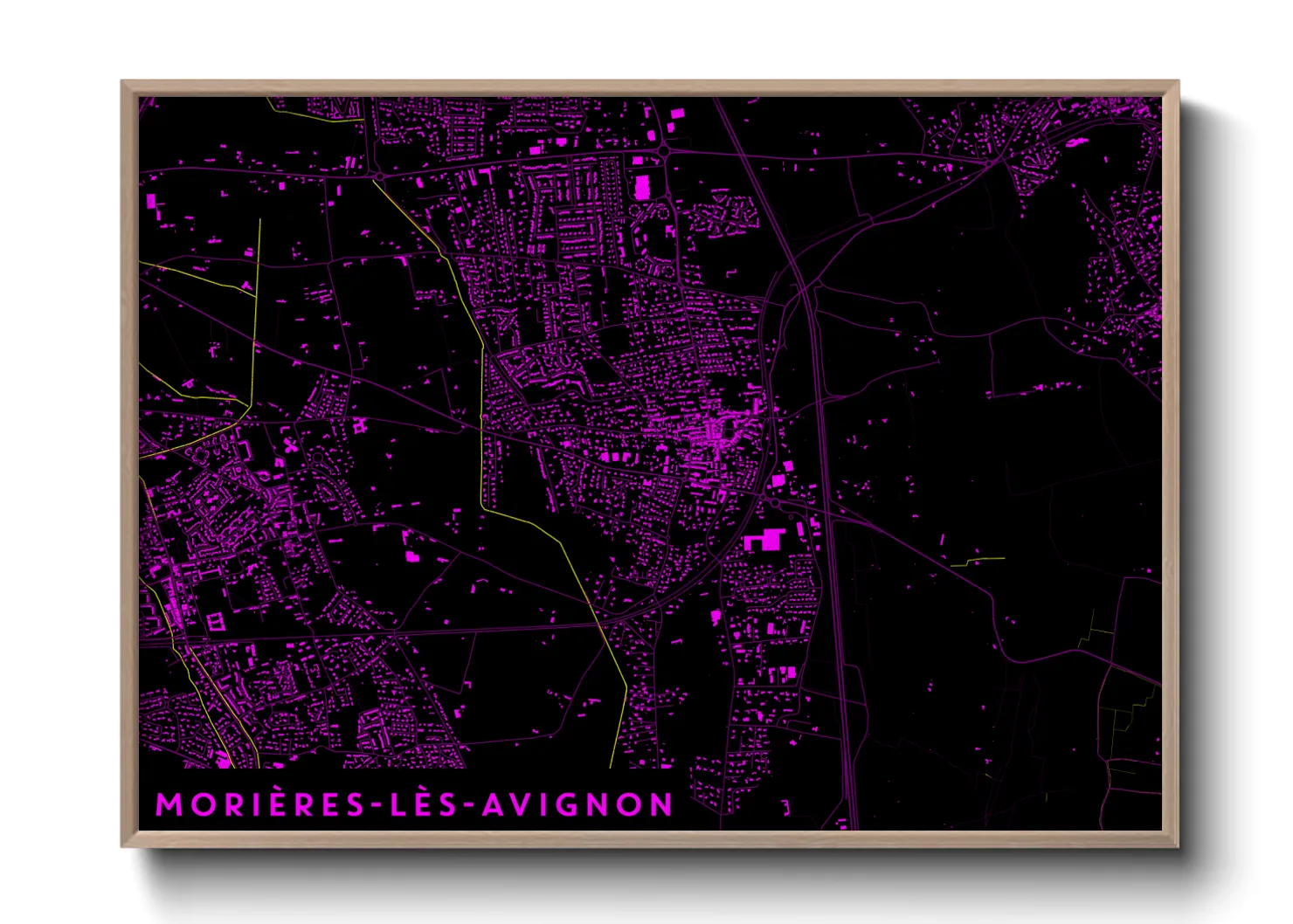 Une affiche de carte sur Morières-lès-Avignon