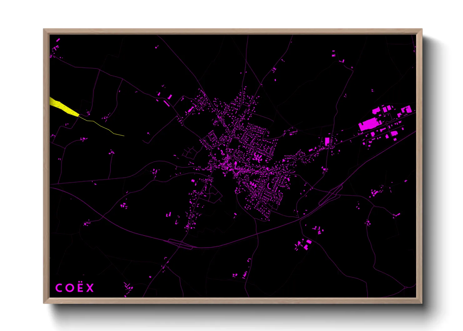 Une affiche de carte sur Coëx