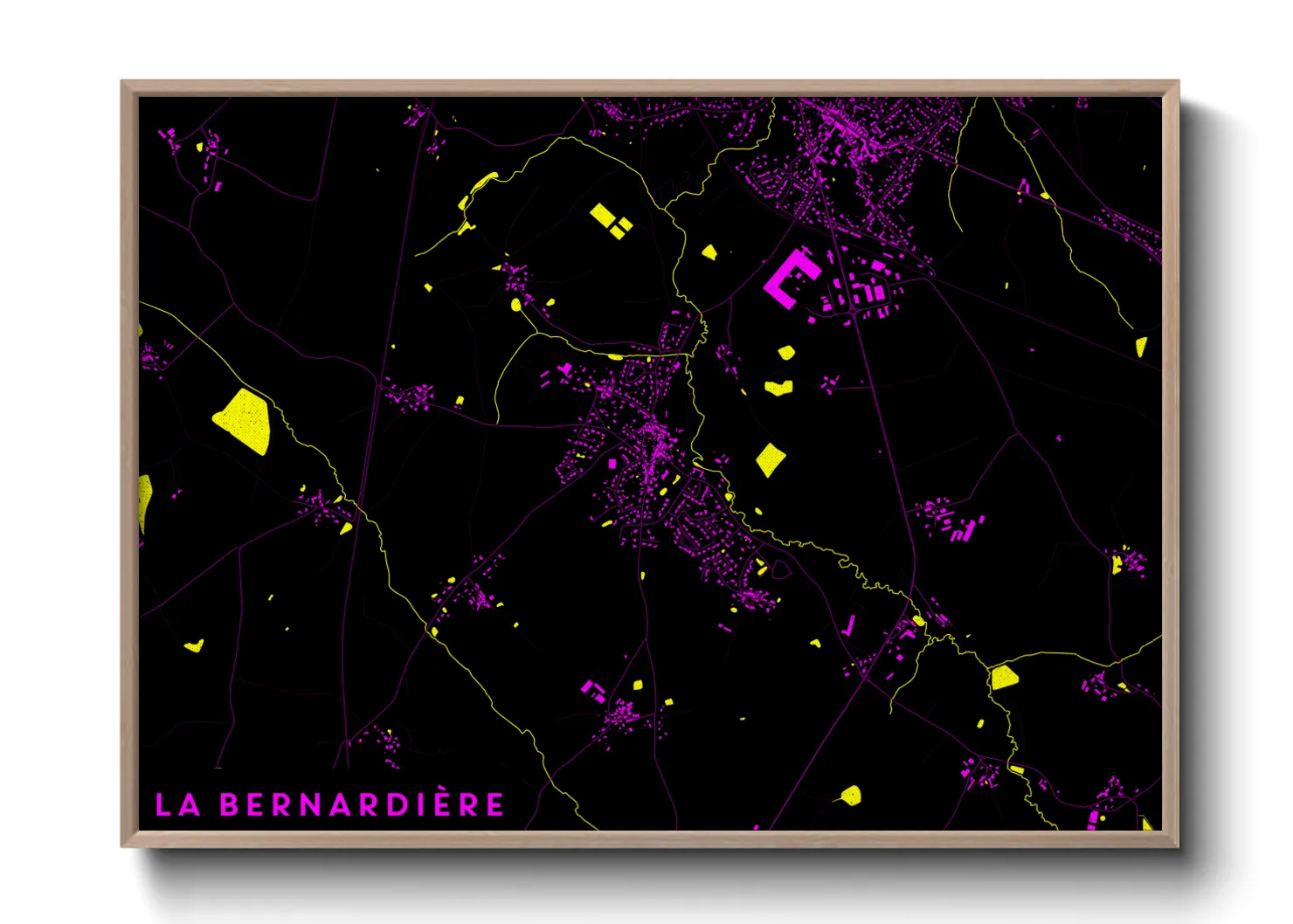 Une affiche de carte sur La Bernardière