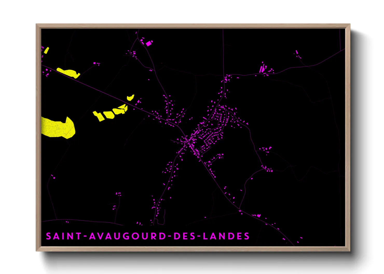 Une affiche de carte sur Saint-Avaugourd-des-Landes