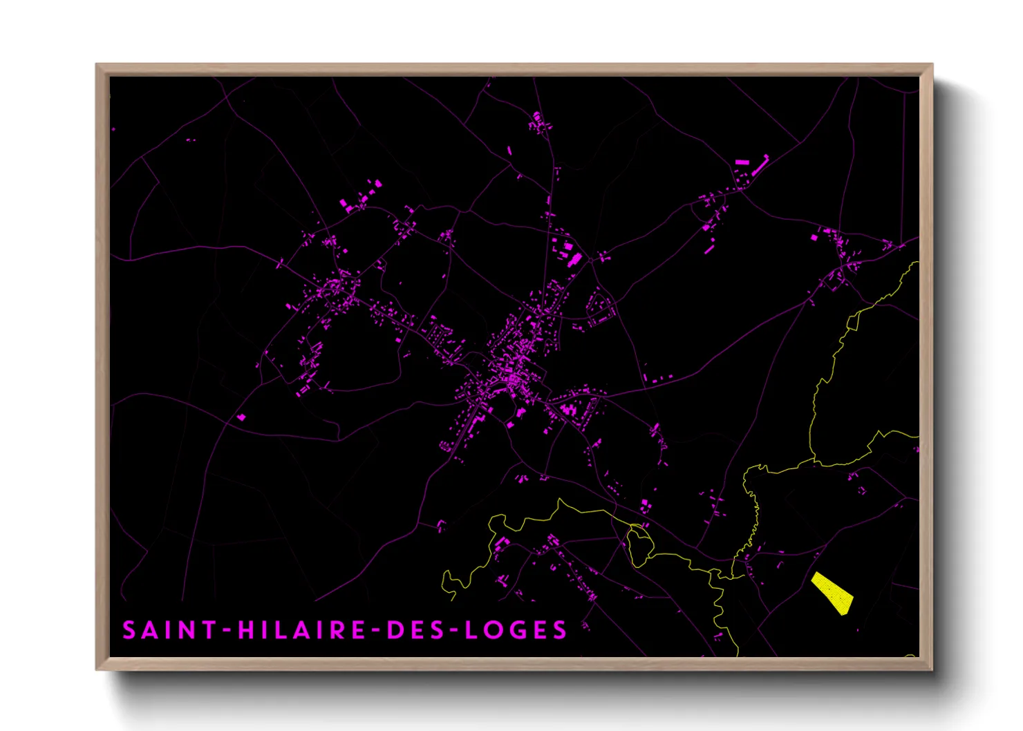 Une affiche de carte sur Saint-Hilaire-des-Loges