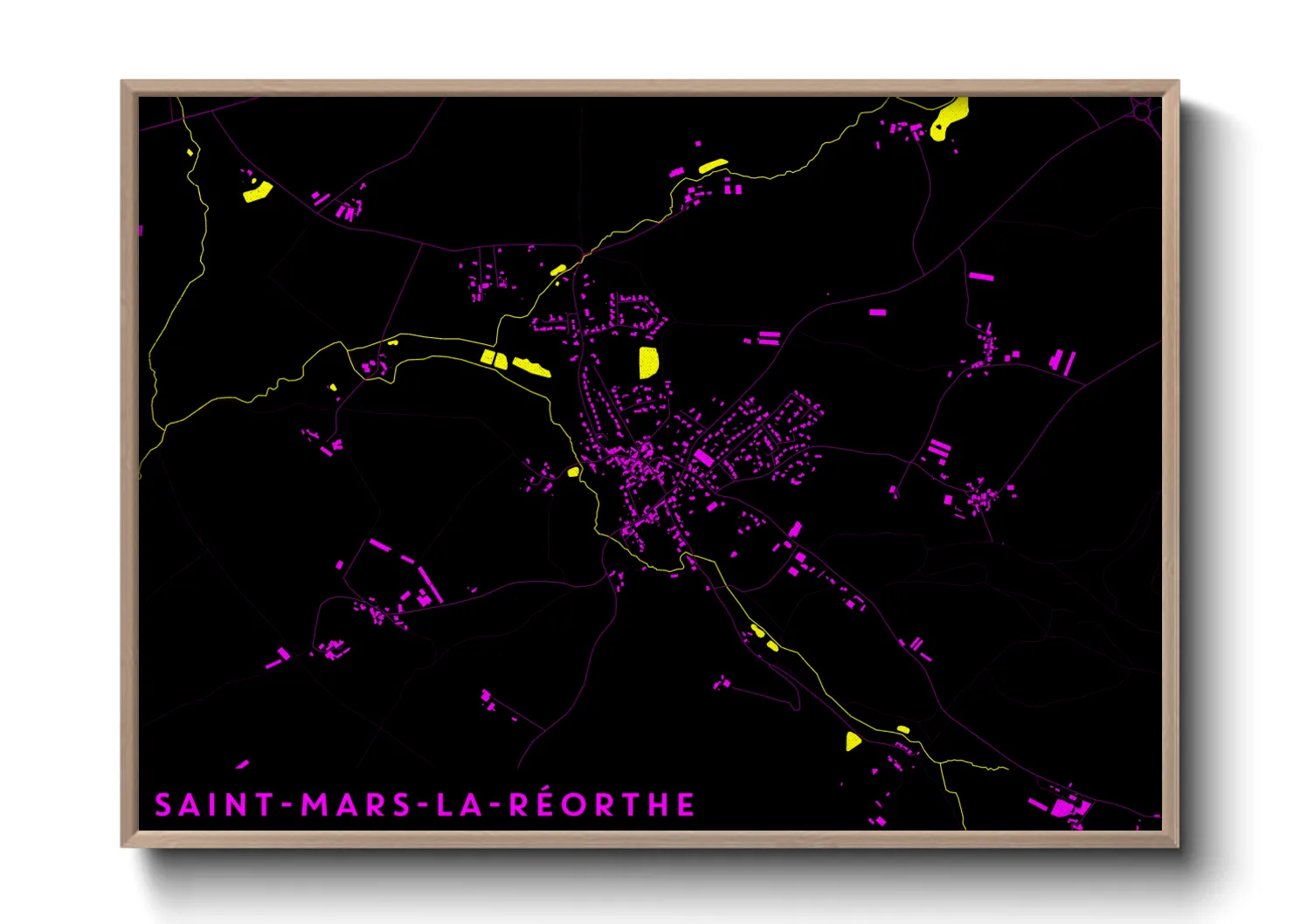 Une affiche de carte sur Saint-Mars-la-Réorthe
