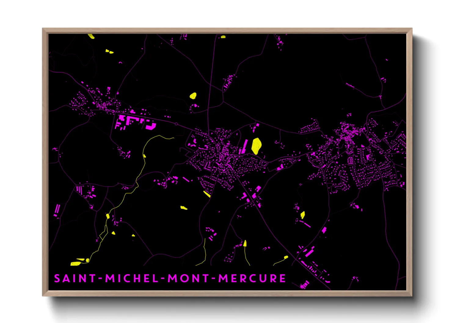 Une affiche de carte sur Saint-Michel-Mont-Mercure
