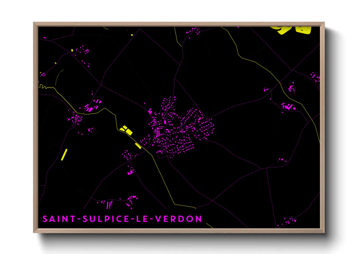 Une affiche de carte sur Saint-Sulpice-le-Verdon