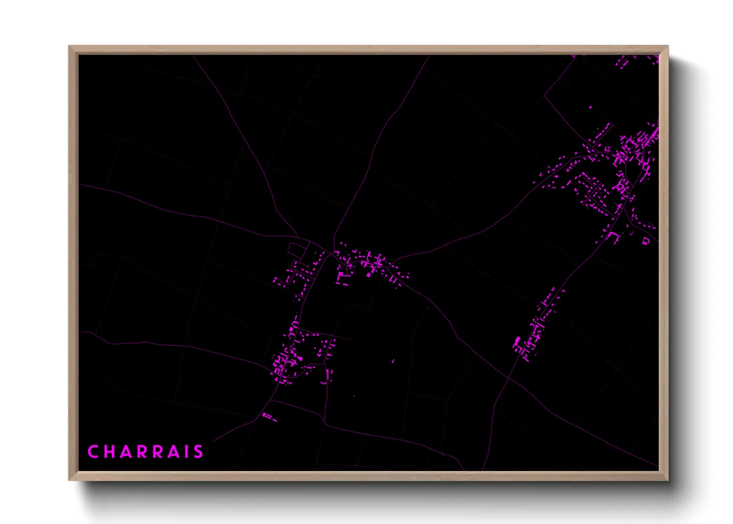 Une affiche de carte sur Charrais