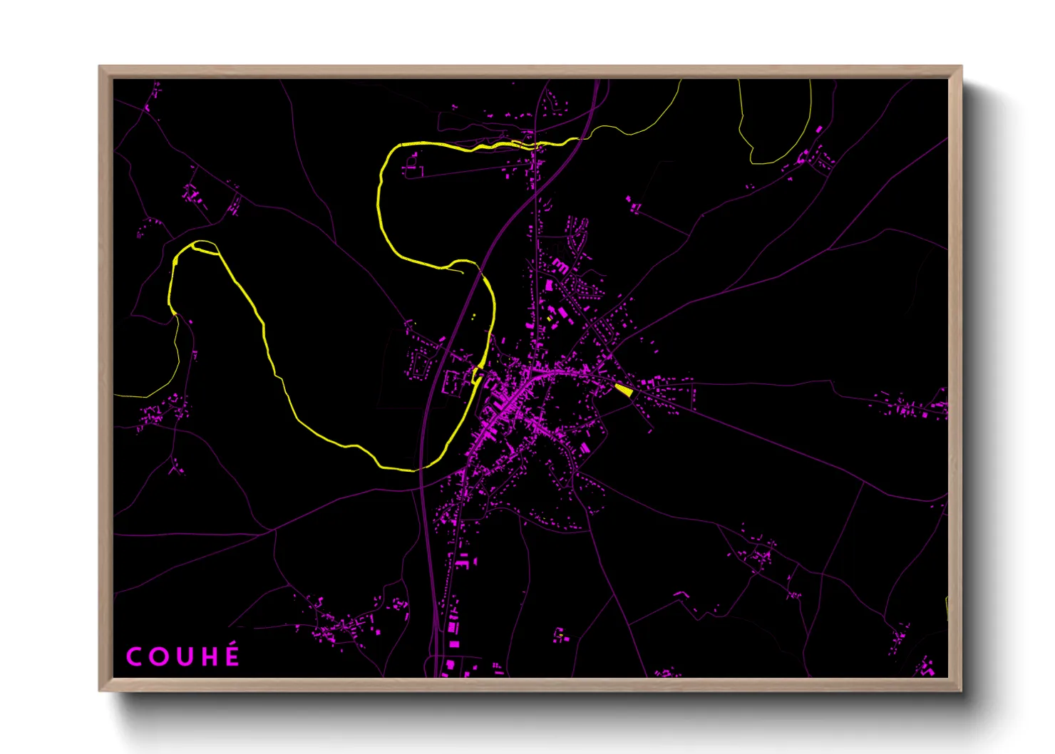 Une affiche de carte sur Couhé