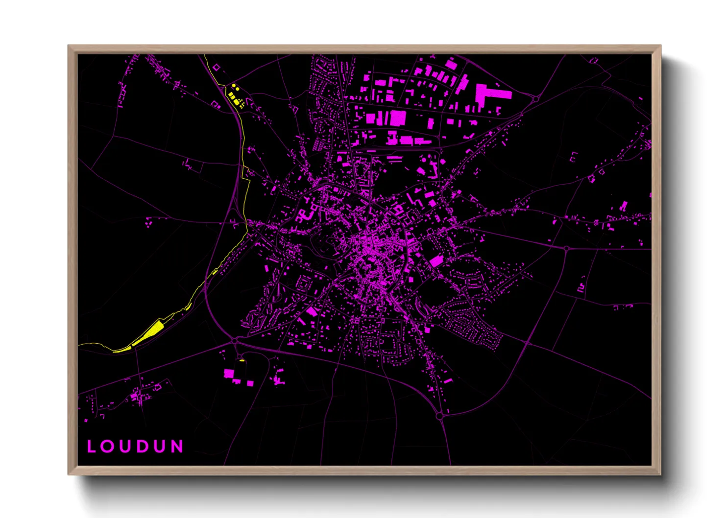 Une affiche de carte sur Loudun