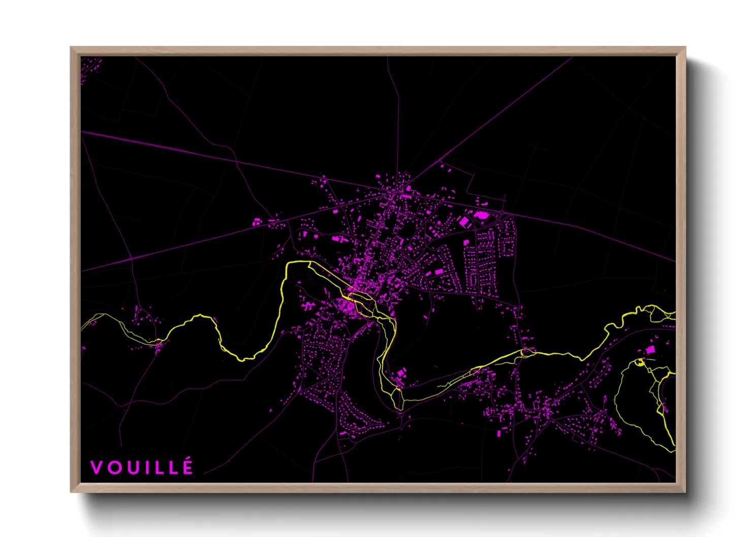 Une affiche de carte sur Vouillé