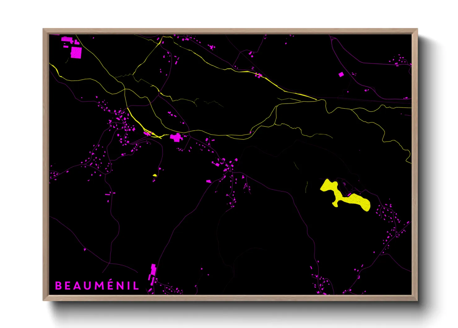 Une affiche de carte sur Beauménil