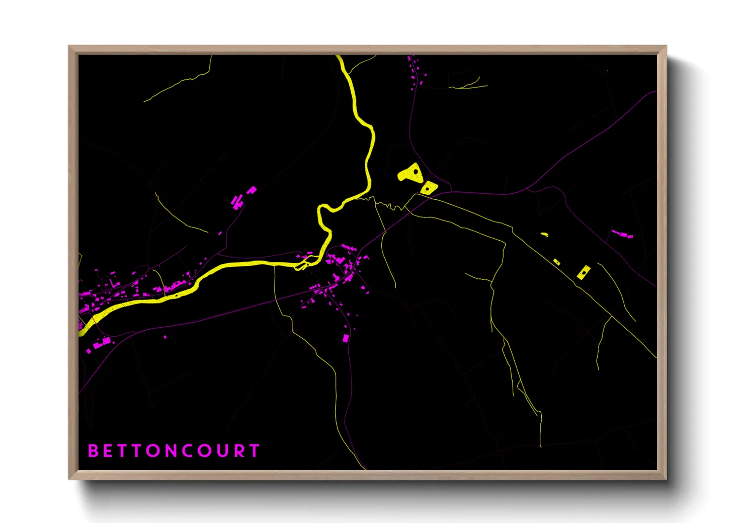 Une affiche de carte sur Bettoncourt