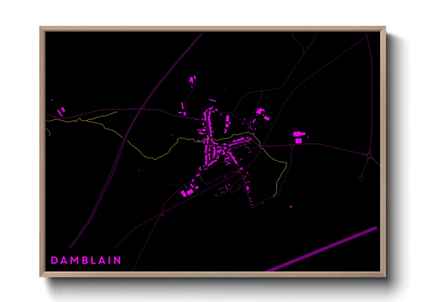 Une affiche de carte sur Damblain