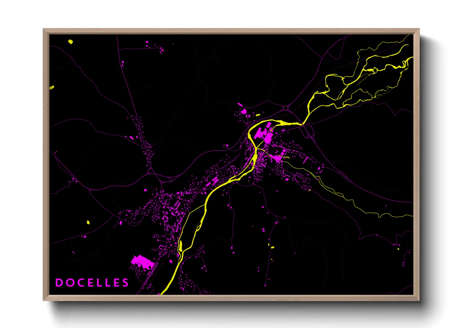 Une affiche de carte sur Docelles