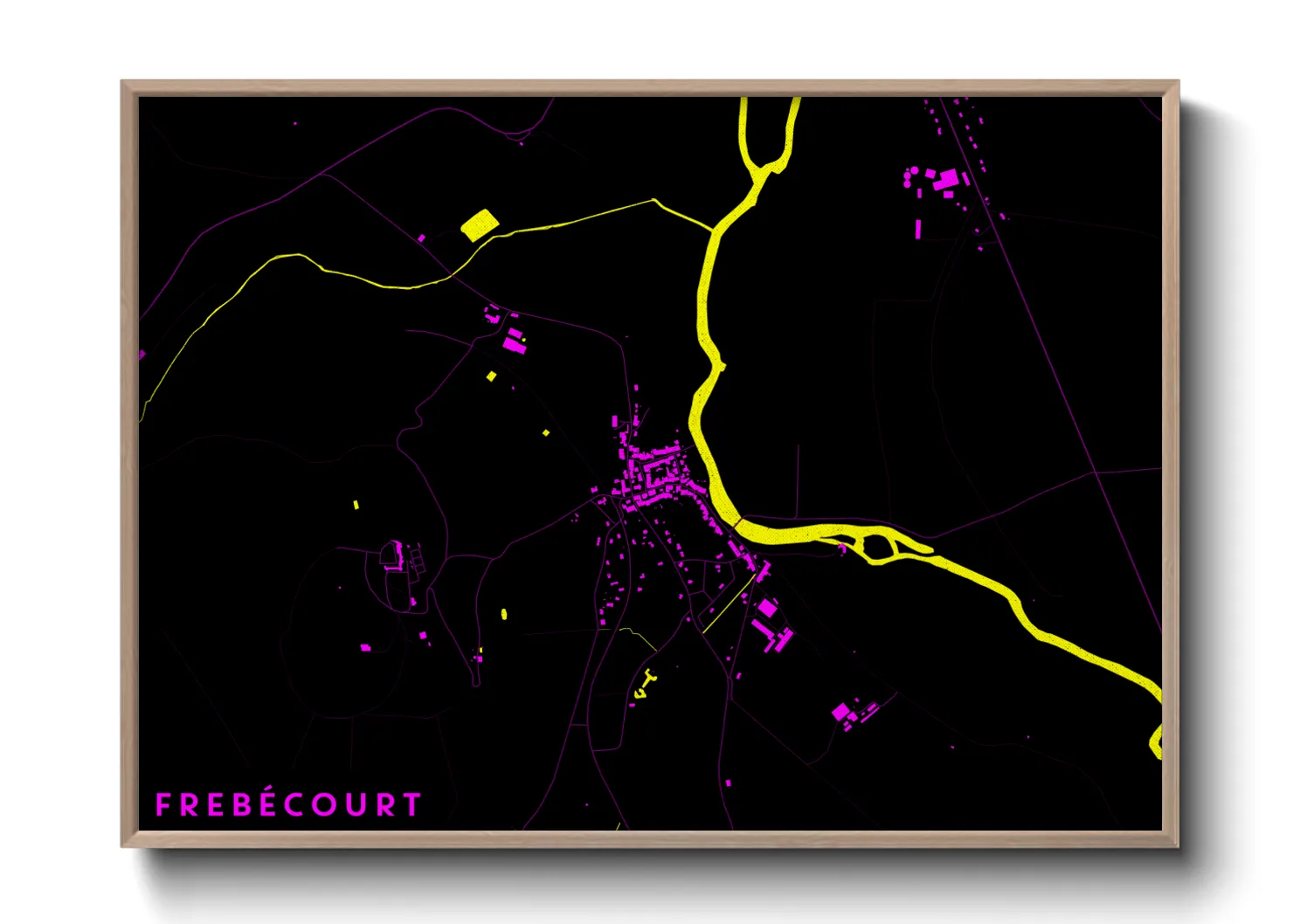 Une affiche de carte sur Frebécourt