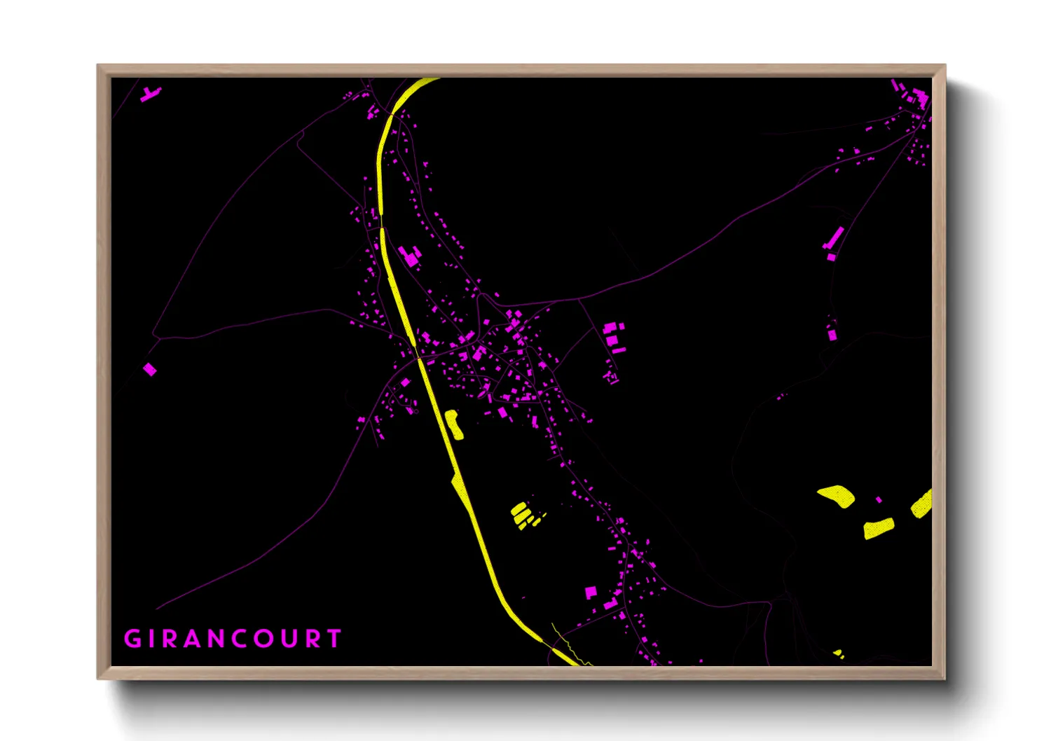 Une affiche de carte sur Girancourt