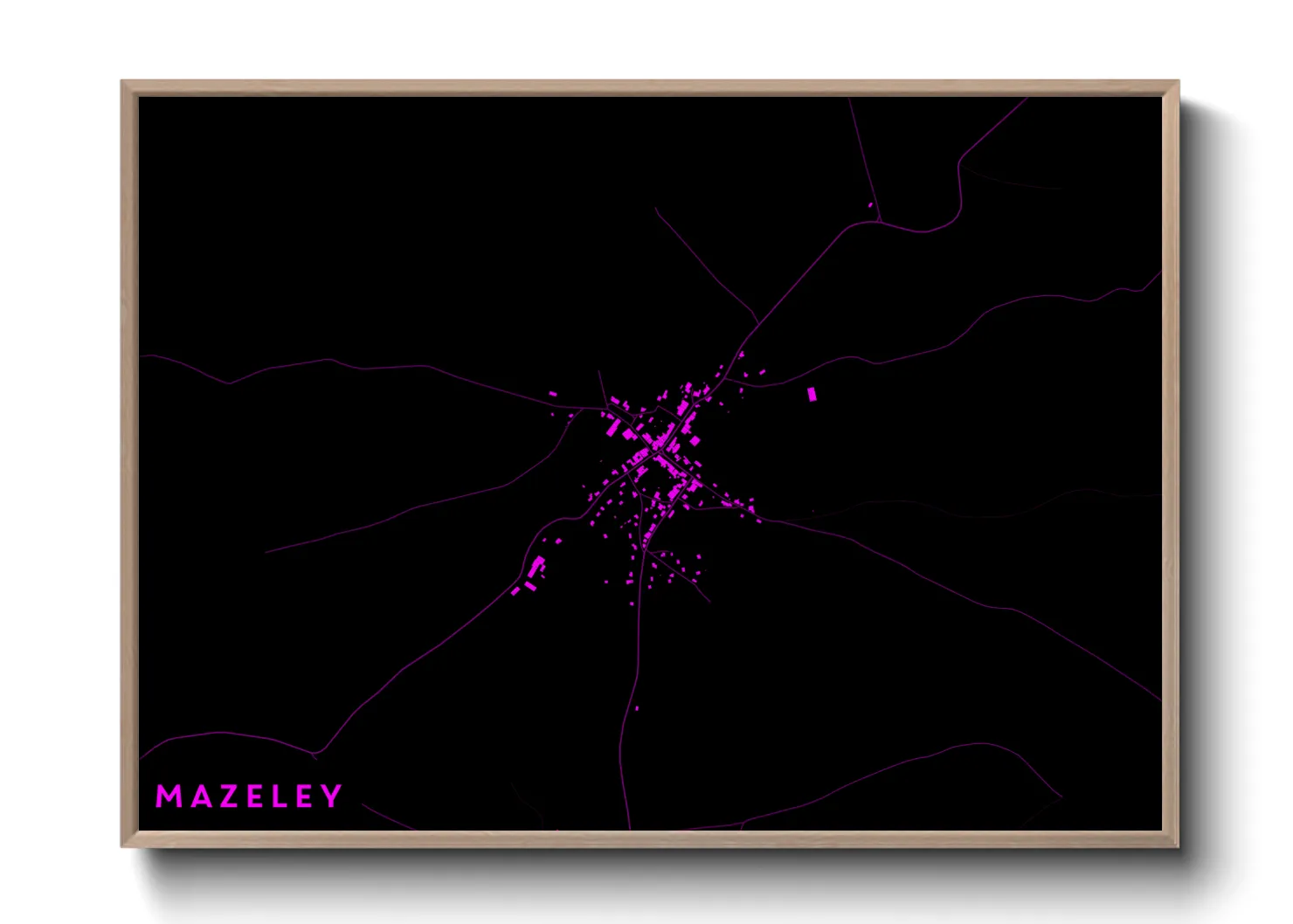 Une affiche de carte sur Mazeley