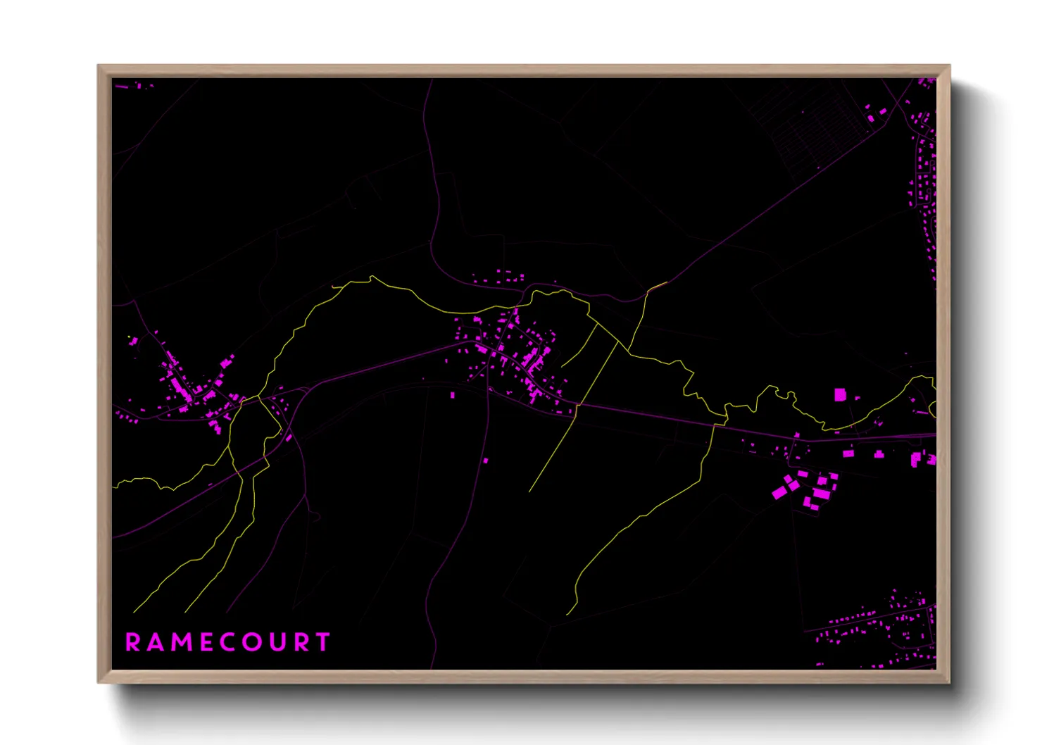 Une affiche de carte sur Ramecourt