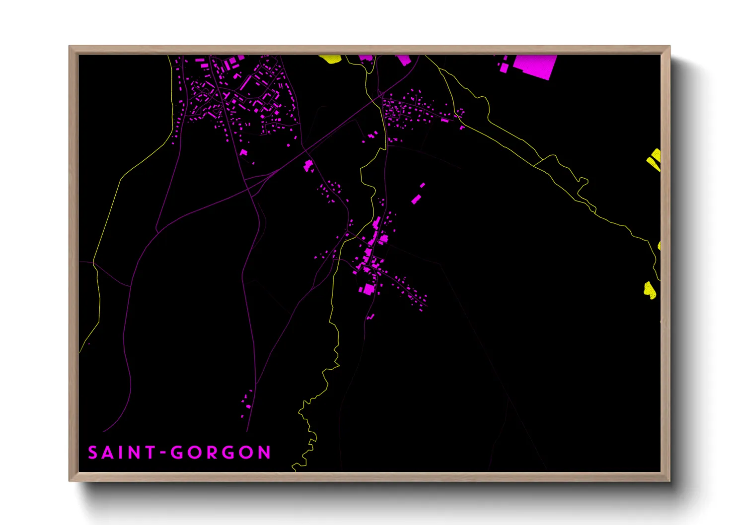 Une affiche de carte sur Saint-Gorgon